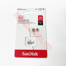 Thẻ nhớ Micro SD 32G class 10 SanDisk Ultra (100MB/s, FULL HD VIDEO)